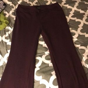 Burgundy work pants NYC brand